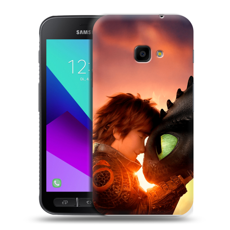 Пластиковый чехол на Samsung Galaxy Xcover 4 с принтом Как приручить дракона Пластиковый чехол на Samsung Galaxy Xcover 4 с принтом Как приручить дракона