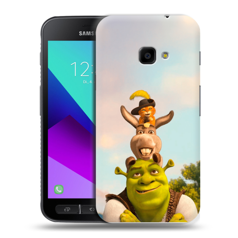 Пластиковый чехол на Samsung Galaxy Xcover 4 с принтом Шрек Shrek Пластиковый чехол на Samsung Galaxy Xcover 4 с принтом Шрек Shrek