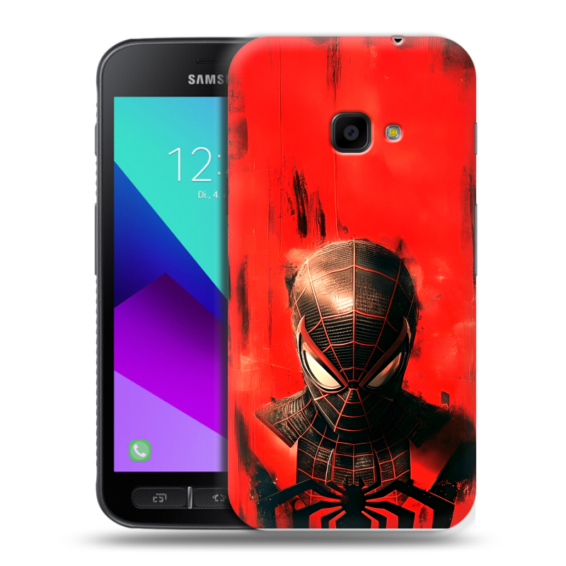 Пластиковый чехол на Samsung Galaxy Xcover 4 с принтом человек паук spiderman Пластиковый чехол на Samsung Galaxy Xcover 4 с принтом человек паук spiderman