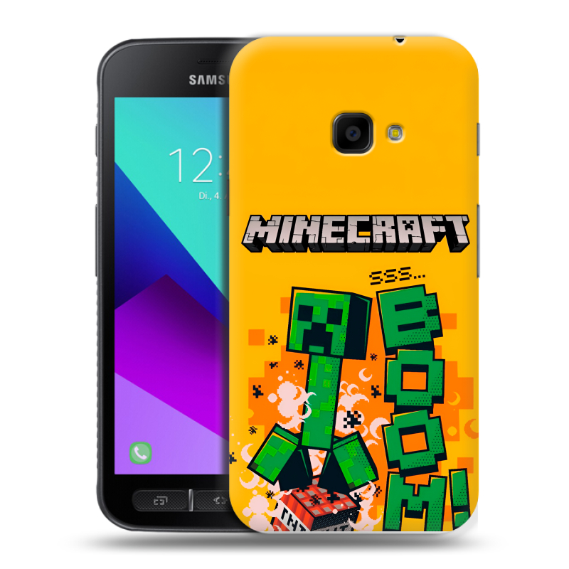Пластиковый чехол на Samsung Galaxy Xcover 4 с принтом Майнкрафт Minecraft Пластиковый чехол на Samsung Galaxy Xcover 4 с принтом Майнкрафт Minecraft