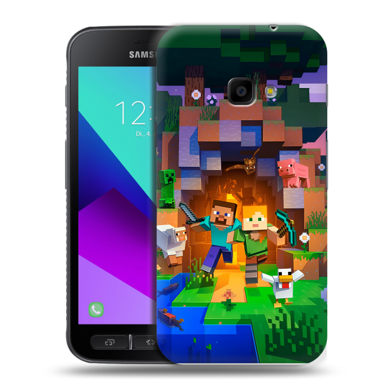 Пластиковый чехол на Samsung Galaxy Xcover 4 с принтом Майнкрафт Minecraft Пластиковый чехол на Samsung Galaxy Xcover 4 с принтом Майнкрафт Minecraft