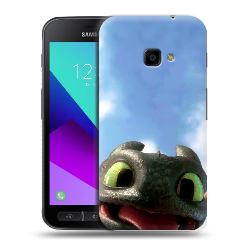 Пластиковый чехол на Samsung Galaxy Xcover 4 с принтом Как приручить дракона Пластиковый чехол на Samsung Galaxy Xcover 4 с принтом Как приручить дракона
