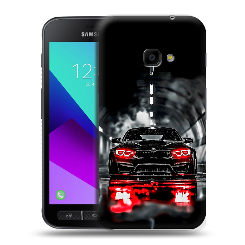 Пластиковый чехол на Samsung Galaxy Xcover 4 с принтом BMW БМВ Пластиковый чехол на Samsung Galaxy Xcover 4 с принтом BMW БМВ