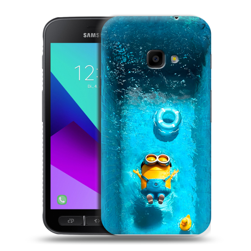 Пластиковый чехол на Samsung Galaxy Xcover 4 с принтом Миньоны Пластиковый чехол на Samsung Galaxy Xcover 4 с принтом Миньоны