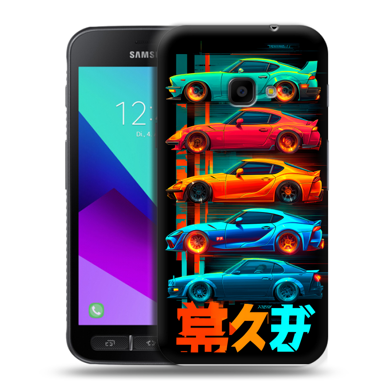 Пластиковый чехол на Samsung Galaxy Xcover 4 с принтом машины тачки Пластиковый чехол на Samsung Galaxy Xcover 4 с принтом машины тачки