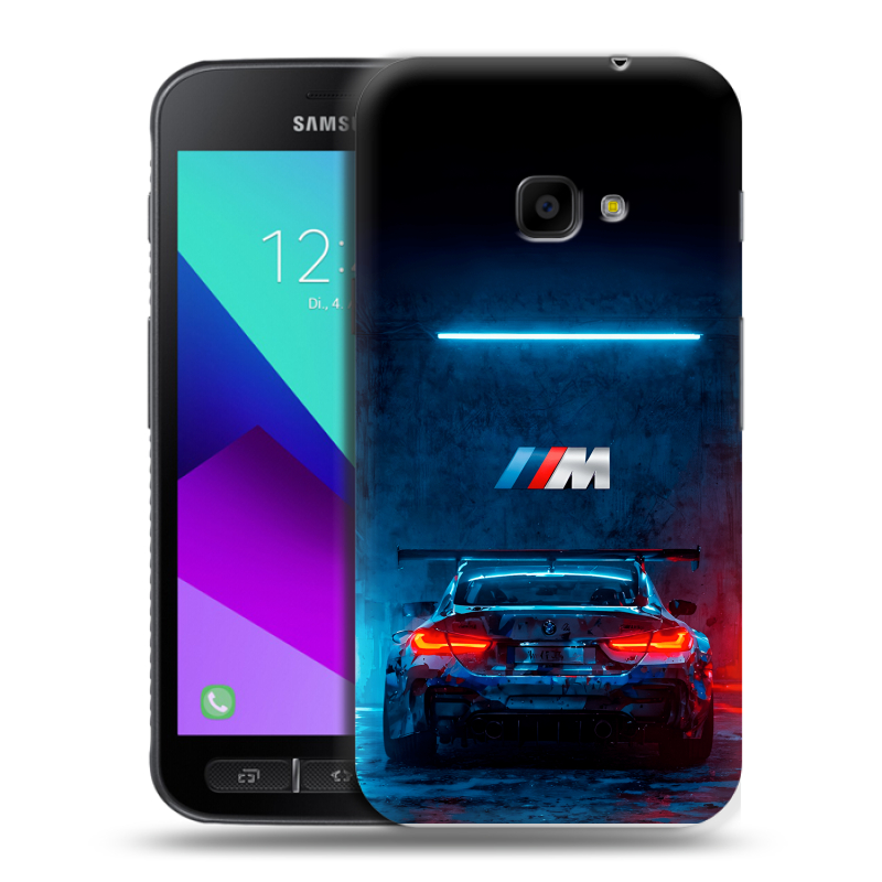 Пластиковый чехол на Samsung Galaxy Xcover 4 с принтом BMW БМВ Пластиковый чехол на Samsung Galaxy Xcover 4 с принтом BMW БМВ