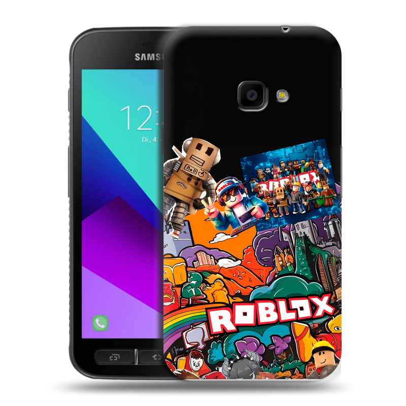 Пластиковый чехол на Samsung Galaxy Xcover 4 с принтом Roblox Роблокс Пластиковый чехол на Samsung Galaxy Xcover 4 с принтом Roblox Роблокс