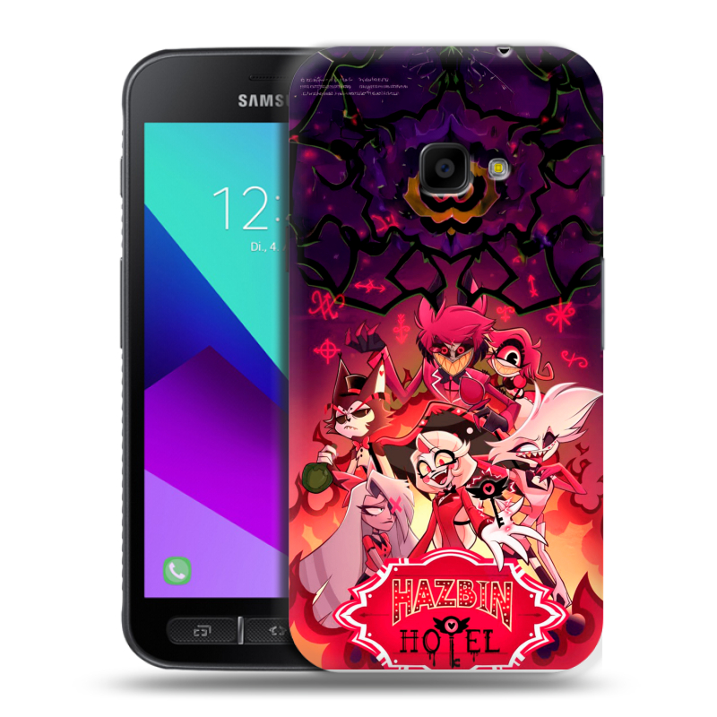 Пластиковый чехол на Samsung Galaxy Xcover 4 с принтом Hazbin Hotel Отель Хазбин Пластиковый чехол на Samsung Galaxy Xcover 4 с принтом Hazbin Hotel Отель Хазбин