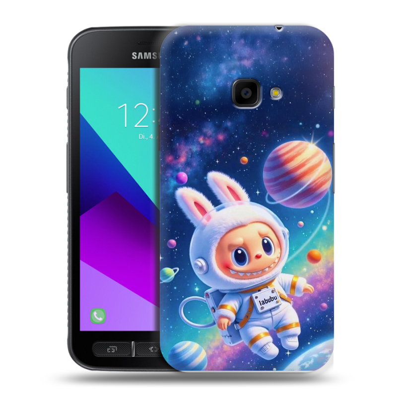 Пластиковый чехол на Samsung Galaxy Xcover 4 с принтом Labubu Лабубу Пластиковый чехол на Samsung Galaxy Xcover 4 с принтом Labubu Лабубу
