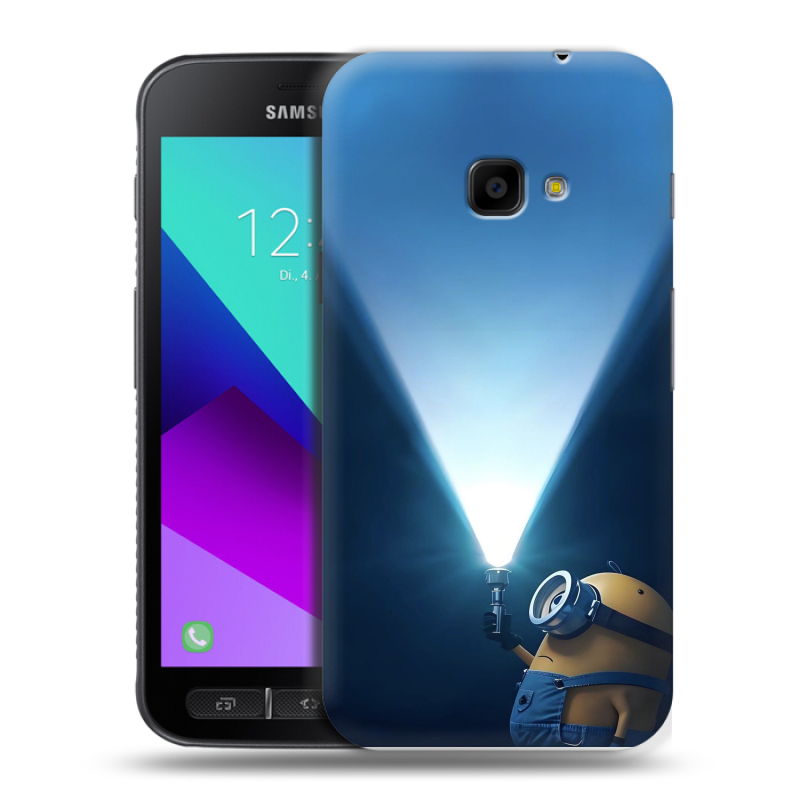 Пластиковый чехол на Samsung Galaxy Xcover 4 с принтом Миньоны Пластиковый чехол на Samsung Galaxy Xcover 4 с принтом Миньоны
