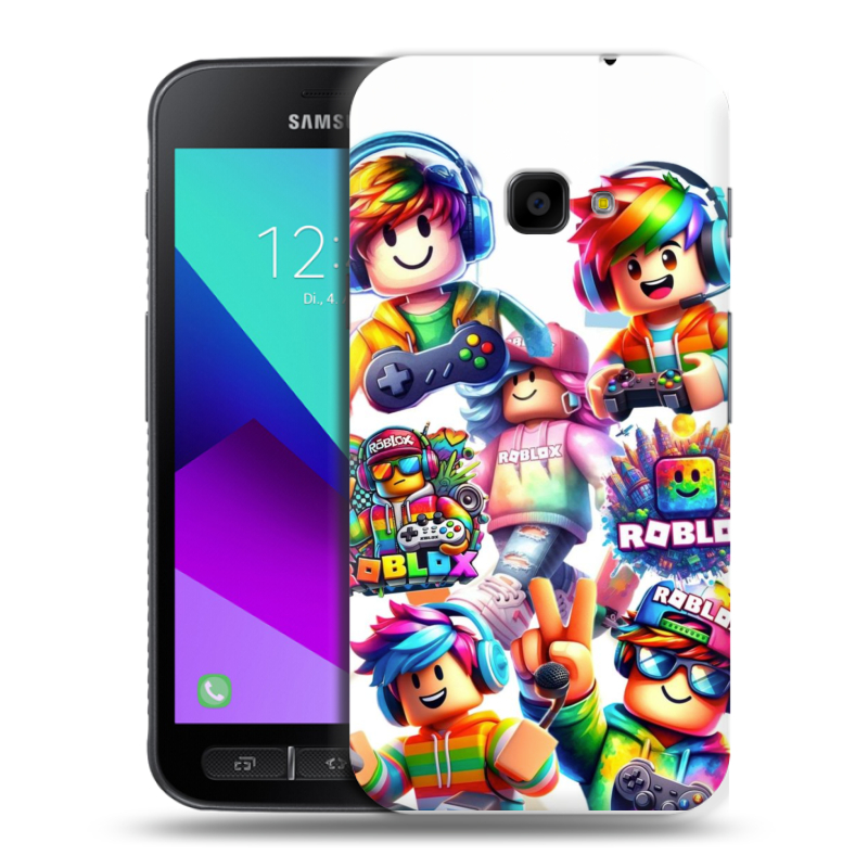 Пластиковый чехол на Samsung Galaxy Xcover 4 с принтом Roblox Роблокс Пластиковый чехол на Samsung Galaxy Xcover 4 с принтом Roblox Роблокс