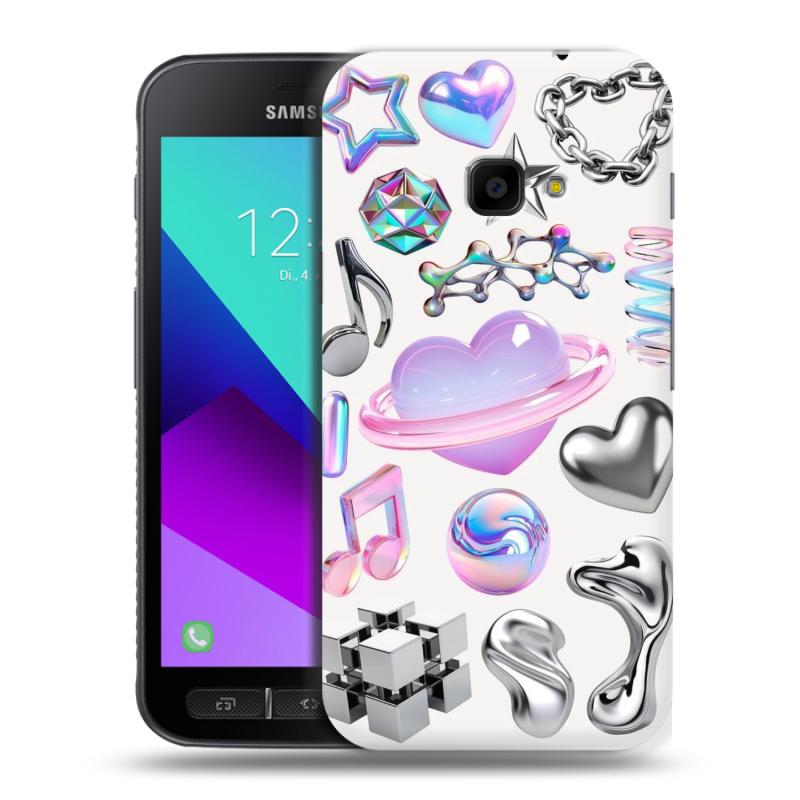 Пластиковый чехол на Samsung Galaxy Xcover 4 с принтом Y2K Пластиковый чехол на Samsung Galaxy Xcover 4 с принтом Y2K