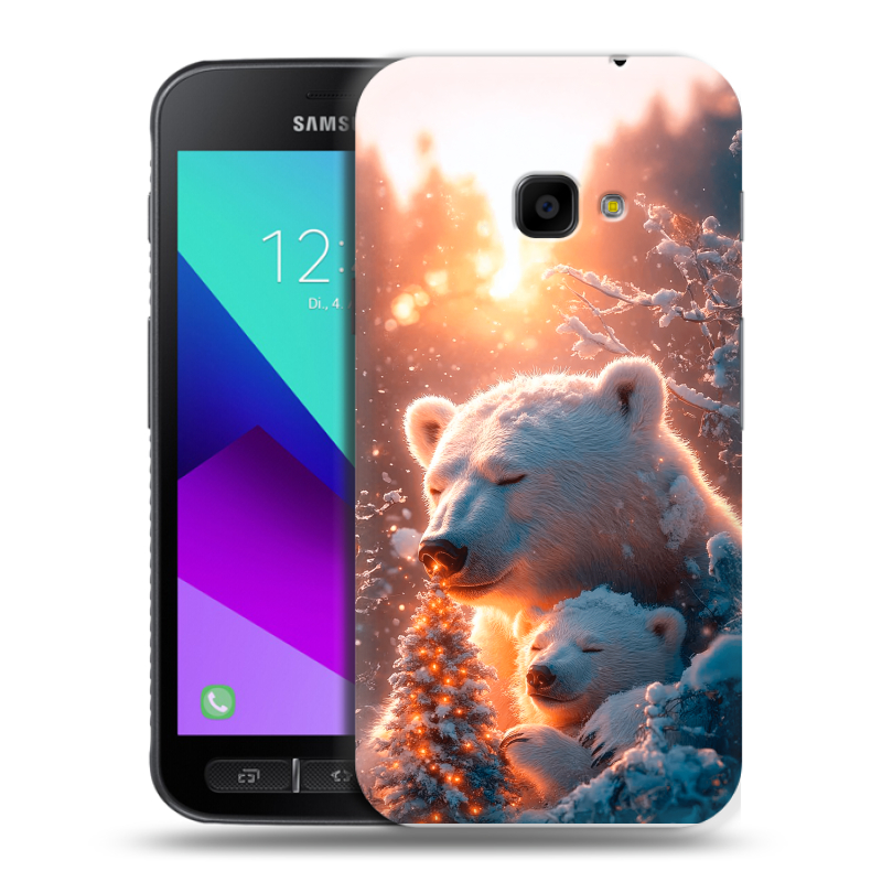 Пластиковый чехол на Samsung Galaxy Xcover 4 с принтом Новый год Пластиковый чехол на Samsung Galaxy Xcover 4 с принтом Новый год