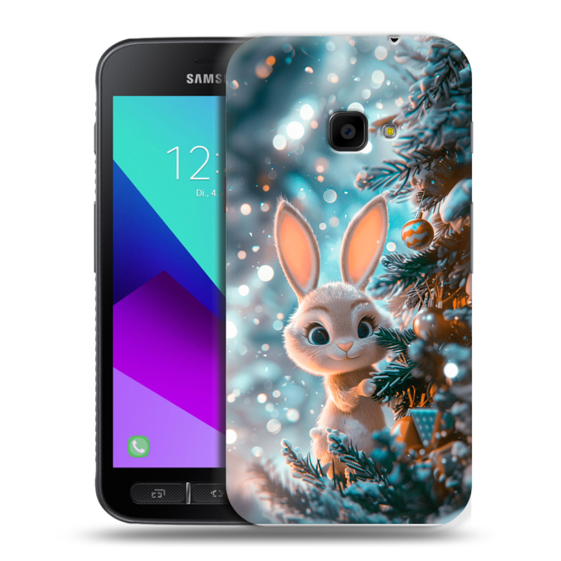 Пластиковый чехол на Samsung Galaxy Xcover 4 с принтом Новый год Пластиковый чехол на Samsung Galaxy Xcover 4 с принтом Новый год