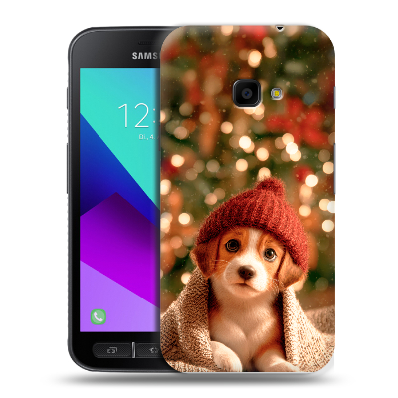 Пластиковый чехол на Samsung Galaxy Xcover 4 с принтом Новый год Пластиковый чехол на Samsung Galaxy Xcover 4 с принтом Новый год