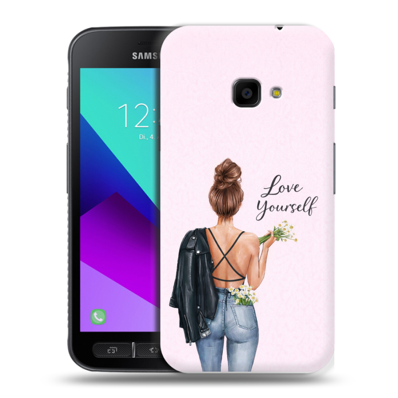 Пластиковый чехол на Samsung Galaxy Xcover 4 с принтом женский Пластиковый чехол на Samsung Galaxy Xcover 4 с принтом женский