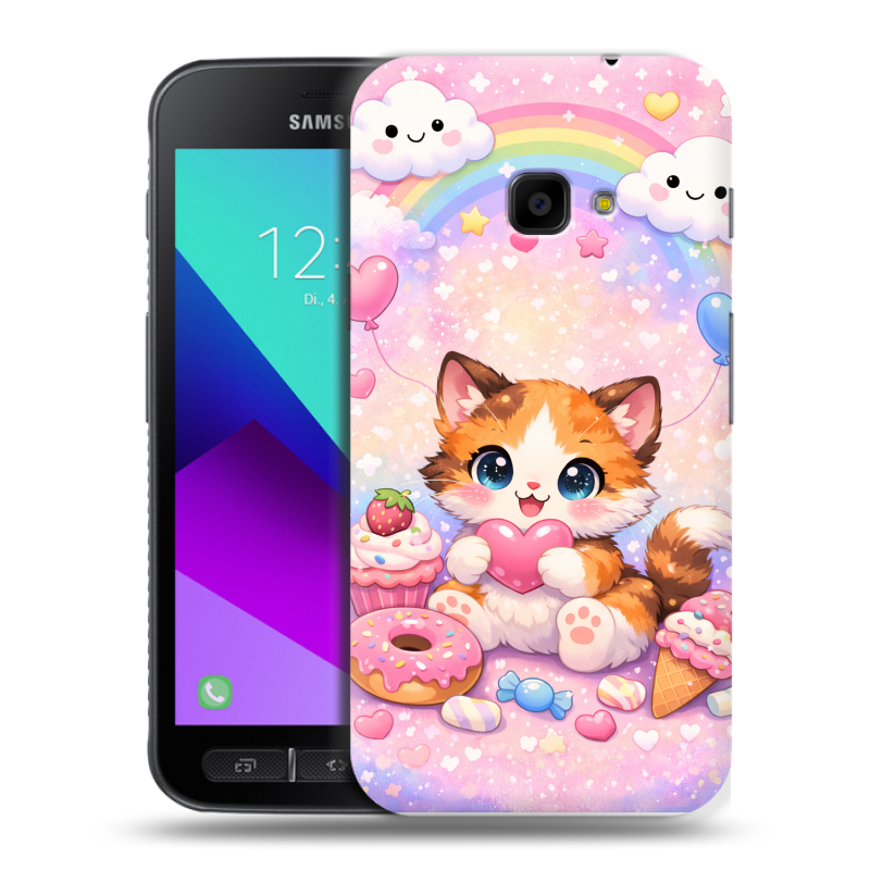 Пластиковый чехол на Samsung Galaxy Xcover 4 с принтом для девочек Пластиковый чехол на Samsung Galaxy Xcover 4 с принтом для девочек