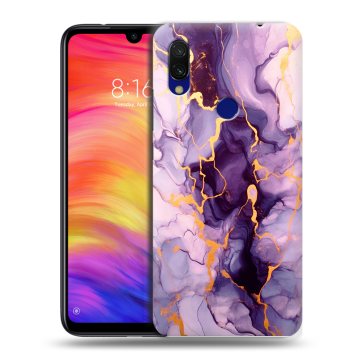 Силиконовый противоударный чехол на Xiaomi RedMi 7 с принтом Мрамор Силиконовый противоударный чехол на Xiaomi RedMi 7 с принтом Мрамор