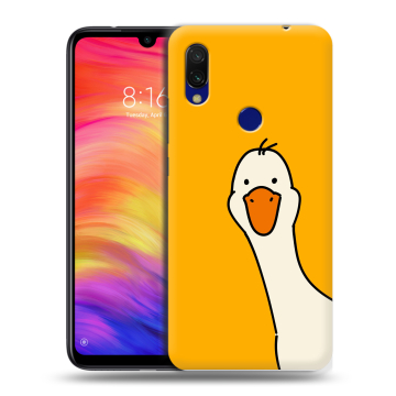 Силиконовый противоударный чехол на Xiaomi RedMi 7 с принтом Утка Силиконовый противоударный чехол на Xiaomi RedMi 7 с принтом Утка