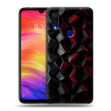 Силиконовый противоударный чехол на Xiaomi RedMi 7 с принтом Абстракция Силиконовый противоударный чехол на Xiaomi RedMi 7 с принтом Абстракция
