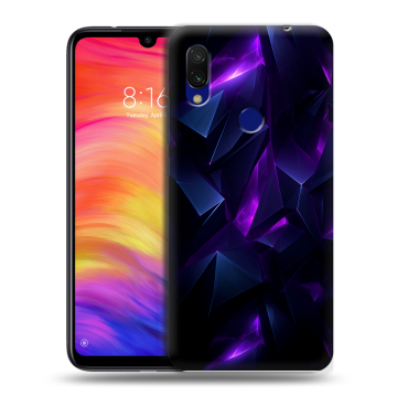 Силиконовый противоударный чехол на Xiaomi RedMi 7 с принтом Абстракиция Силиконовый противоударный чехол на Xiaomi RedMi 7 с принтом Абстракиция