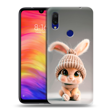 Силиконовый противоударный чехол на Xiaomi RedMi 7 с принтом Кролик
