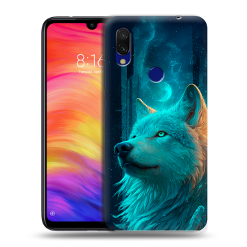 Силиконовый противоударный чехол на Xiaomi RedMi 7 с принтом бабочки саккура Силиконовый противоударный чехол на Xiaomi RedMi 7 с принтом бабочки саккура