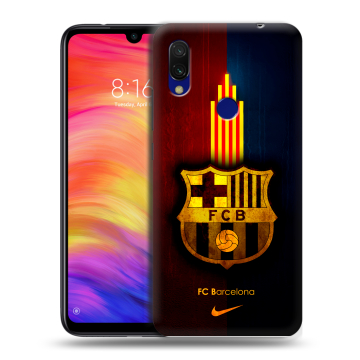 Силиконовый противоударный чехол на Xiaomi RedMi 7 с принтом Барселона Barcelona Силиконовый противоударный чехол на Xiaomi RedMi 7 с принтом Барселона Barcelona