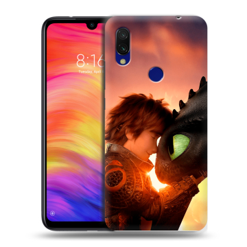 Силиконовый противоударный чехол на Xiaomi RedMi 7 с принтом Как приручить дракона Силиконовый противоударный чехол на Xiaomi RedMi 7 с принтом Как приручить дракона