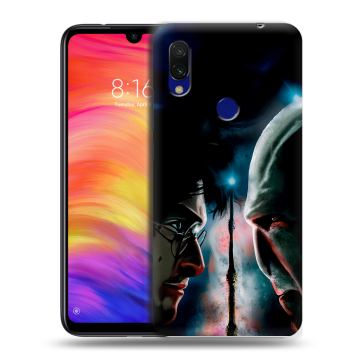 Силиконовый противоударный чехол на Xiaomi RedMi 7 с принтом Гарри Поттер Harry Potter
