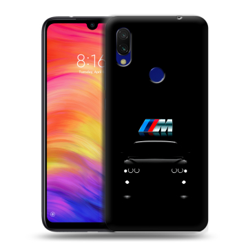Силиконовый противоударный чехол на Xiaomi RedMi 7 с принтом БМВ BMW