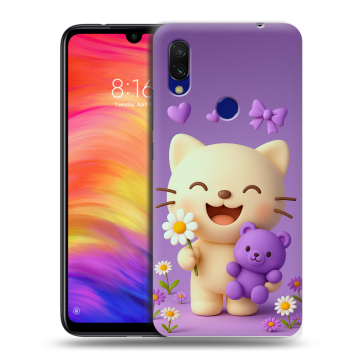 Силиконовый противоударный чехол на Xiaomi RedMi 7 с принтом для девочек Силиконовый противоударный чехол на Xiaomi RedMi 7 с принтом для девочек