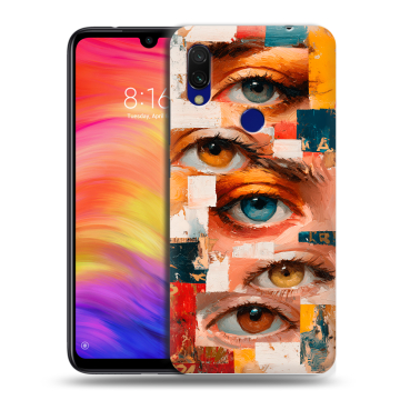 Силиконовый противоударный чехол на Xiaomi RedMi 7 с принтом Модный принт