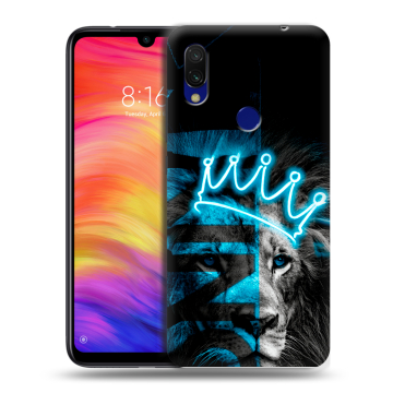 Силиконовый противоударный чехол на Xiaomi RedMi 7 с принтом Король лев Силиконовый противоударный чехол на Xiaomi RedMi 7 с принтом Король лев