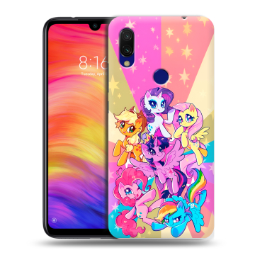 Силиконовый противоударный чехол на Xiaomi RedMi 7 с принтом My little pony Дружба чудо Силиконовый противоударный чехол на Xiaomi RedMi 7 с принтом My little pony Дружба чудо