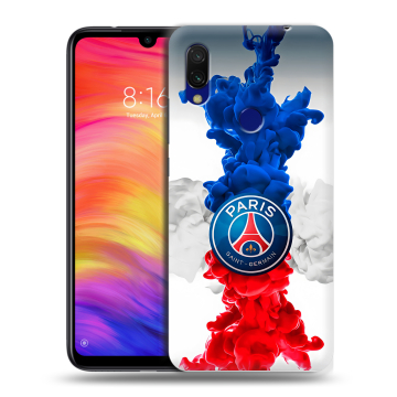 Силиконовый противоударный чехол на Xiaomi RedMi 7 с принтом PSG ПСЖ Силиконовый противоударный чехол на Xiaomi RedMi 7 с принтом PSG ПСЖ