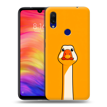 Силиконовый противоударный чехол на Xiaomi RedMi 7 с принтом Смешная утка Силиконовый противоударный чехол на Xiaomi RedMi 7 с принтом Смешная утка