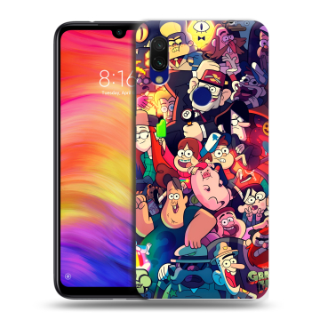 Силиконовый противоударный чехол на Xiaomi RedMi 7 с принтом Gravity Falls Гравити Фолз Силиконовый противоударный чехол на Xiaomi RedMi 7 с принтом Gravity Falls Гравити Фолз