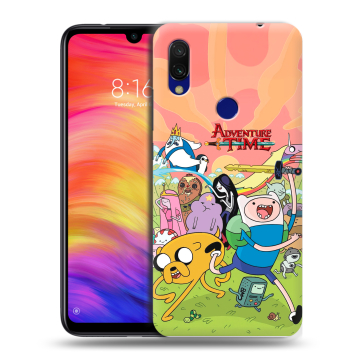 Силиконовый противоударный чехол на Xiaomi RedMi 7 с принтом Adventure time Время приключений Силиконовый противоударный чехол на Xiaomi RedMi 7 с принтом Adventure time Время приключений