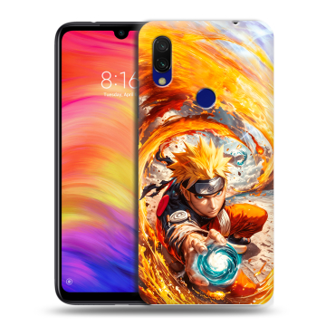 Силиконовый противоударный чехол на Xiaomi RedMi 7 с принтом Аниме Наруто Naruto Силиконовый противоударный чехол на Xiaomi RedMi 7 с принтом Аниме Наруто Naruto
