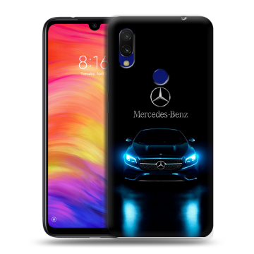 Силиконовый противоударный чехол на Xiaomi RedMi 7 с принтом Mercedes Мерседес Силиконовый противоударный чехол на Xiaomi RedMi 7 с принтом Mercedes Мерседес