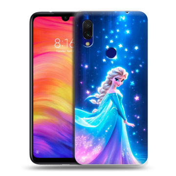 Силиконовый противоударный чехол на Xiaomi RedMi 7 с принтом Холодное сердце Frozen Силиконовый противоударный чехол на Xiaomi RedMi 7 с принтом Холодное сердце Frozen