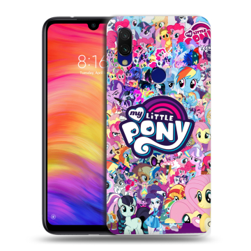 Силиконовый противоударный чехол на Xiaomi RedMi 7 с принтом My little pony Дружба чудо Силиконовый противоударный чехол на Xiaomi RedMi 7 с принтом My little pony Дружба чудо