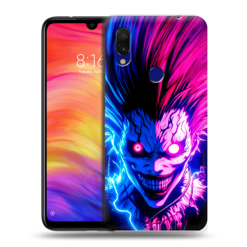 Силиконовый противоударный чехол на Xiaomi RedMi 7 с принтом Death note Тетрадь смерти Силиконовый противоударный чехол на Xiaomi RedMi 7 с принтом Death note Тетрадь смерти