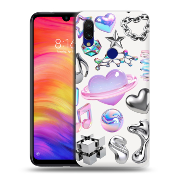 Силиконовый противоударный чехол на Xiaomi RedMi 7 с принтом Y2K Силиконовый противоударный чехол на Xiaomi RedMi 7 с принтом Y2K