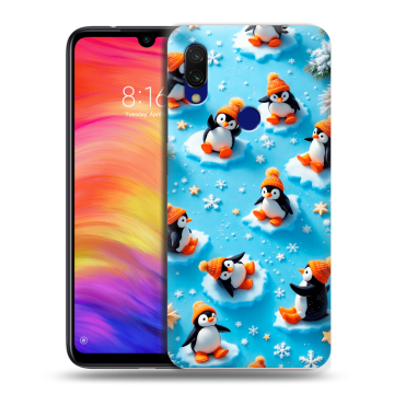 Силиконовый противоударный чехол на Xiaomi RedMi 7 с принтом Новый год