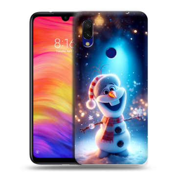 Силиконовый противоударный чехол на Xiaomi RedMi 7 с принтом Новый год