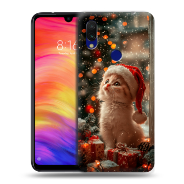 Силиконовый противоударный чехол на Xiaomi RedMi 7 с принтом Новый год