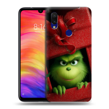 Силиконовый противоударный чехол на Xiaomi RedMi 7 с принтом Новый год