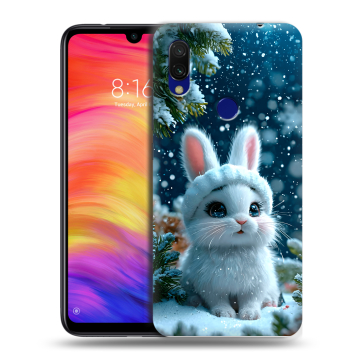 Силиконовый противоударный чехол на Xiaomi RedMi 7 с принтом Новый год